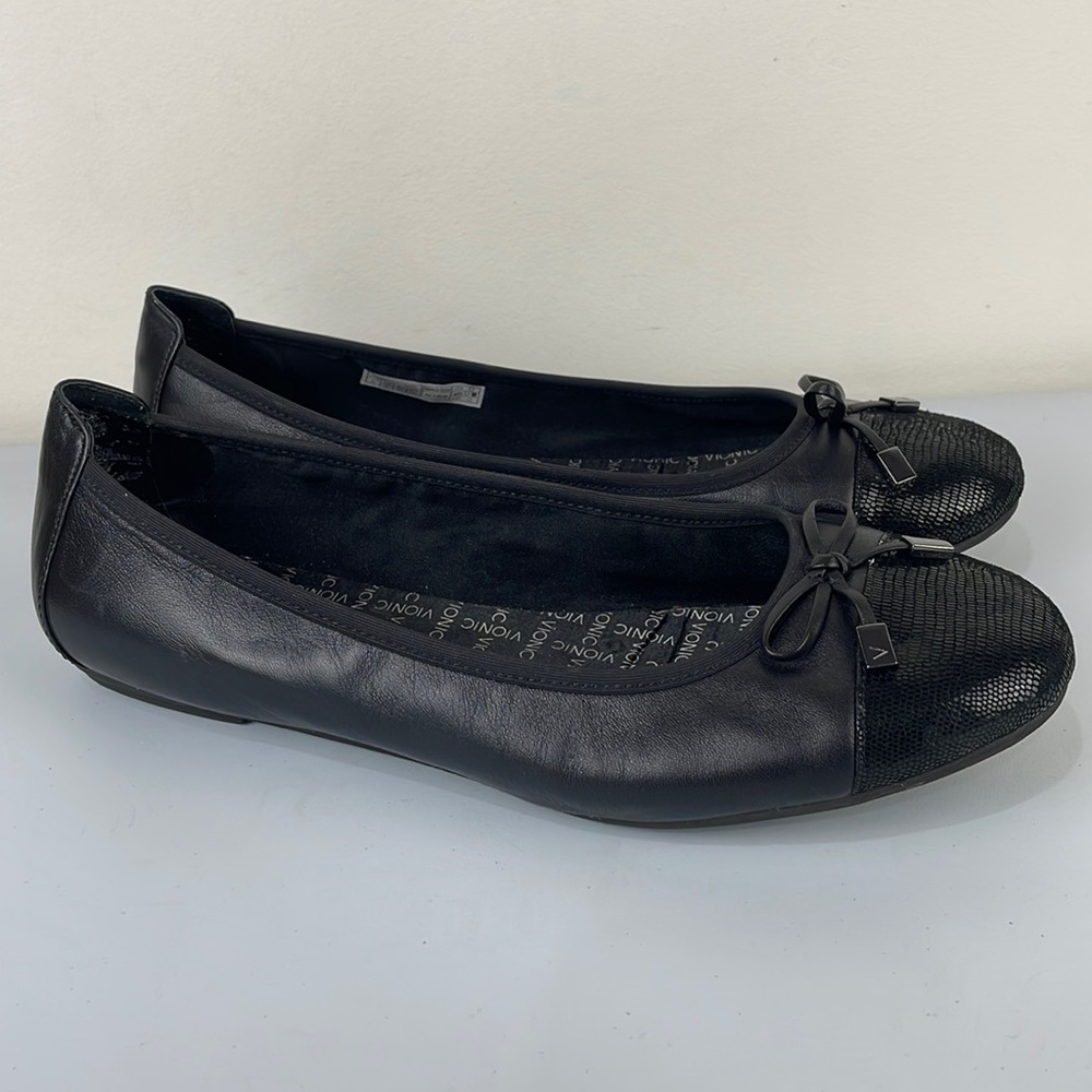 Vionic Minna Black Ballet Flats Shoes Women’s Size 11